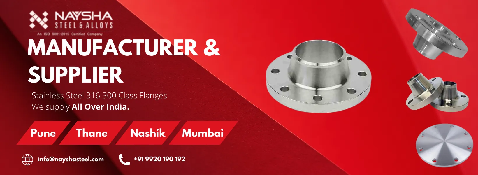 Stainless Steel SS 316 (ASTM A182 F316) 300 Class Flanges banner